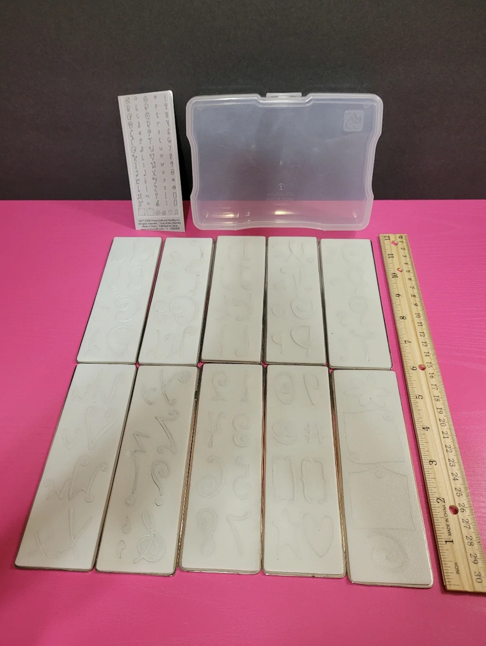 Provo Craft Paper Cutting Dies.  Letters And Numbers.  (0742)